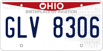 OH license plate GLV8306