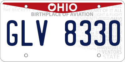 OH license plate GLV8330