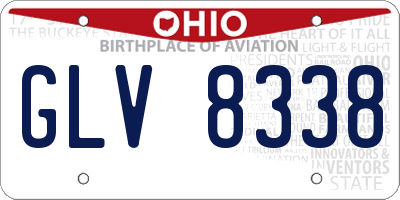 OH license plate GLV8338