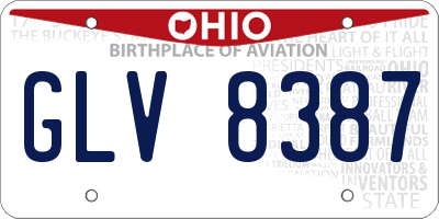 OH license plate GLV8387