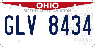 OH license plate GLV8434