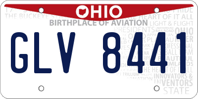 OH license plate GLV8441