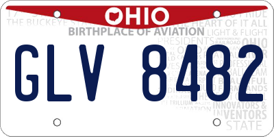 OH license plate GLV8482