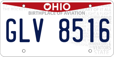 OH license plate GLV8516