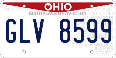 OH license plate GLV8599