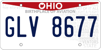OH license plate GLV8677