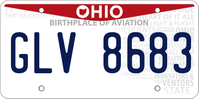 OH license plate GLV8683