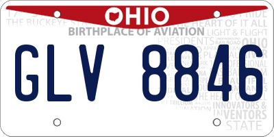 OH license plate GLV8846