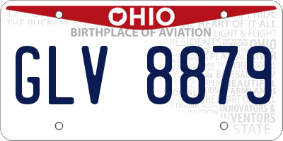 OH license plate GLV8879