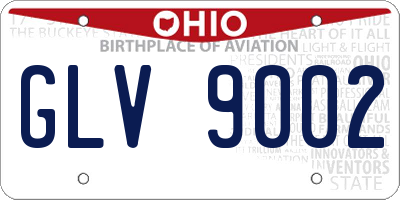 OH license plate GLV9002