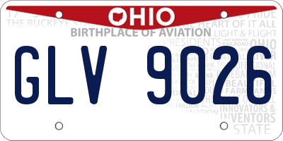 OH license plate GLV9026