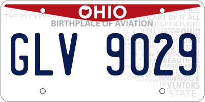 OH license plate GLV9029