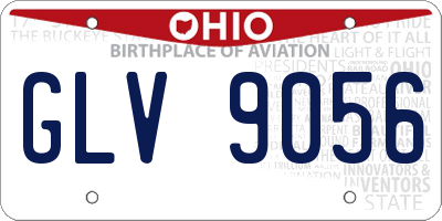 OH license plate GLV9056