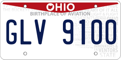OH license plate GLV9100