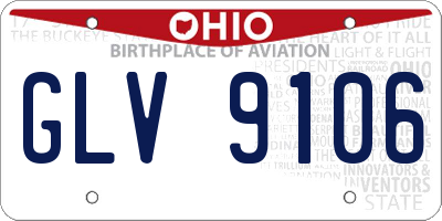 OH license plate GLV9106