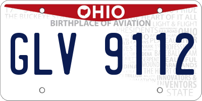 OH license plate GLV9112