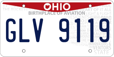 OH license plate GLV9119