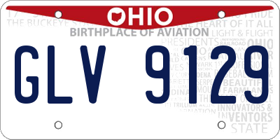 OH license plate GLV9129