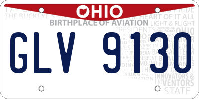 OH license plate GLV9130