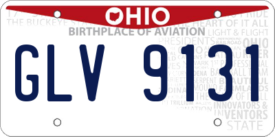 OH license plate GLV9131
