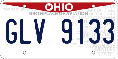 OH license plate GLV9133