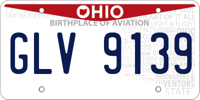OH license plate GLV9139