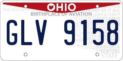 OH license plate GLV9158