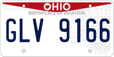 OH license plate GLV9166