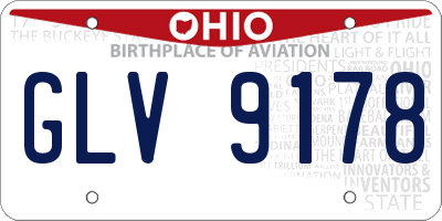 OH license plate GLV9178