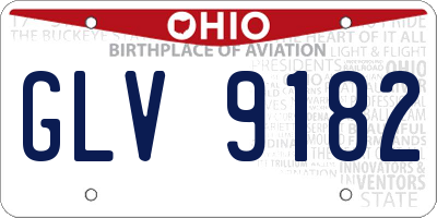 OH license plate GLV9182
