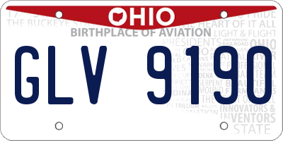 OH license plate GLV9190