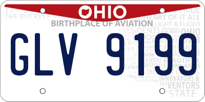 OH license plate GLV9199