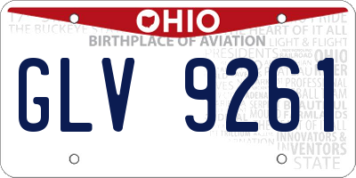 OH license plate GLV9261