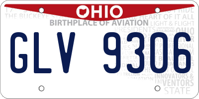 OH license plate GLV9306