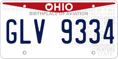 OH license plate GLV9334