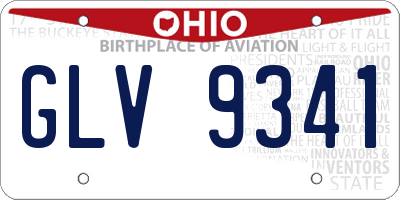 OH license plate GLV9341