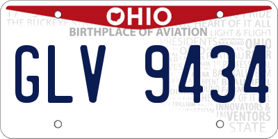 OH license plate GLV9434