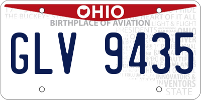 OH license plate GLV9435