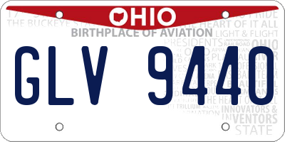 OH license plate GLV9440