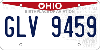 OH license plate GLV9459