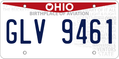 OH license plate GLV9461