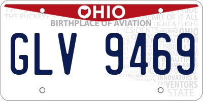 OH license plate GLV9469