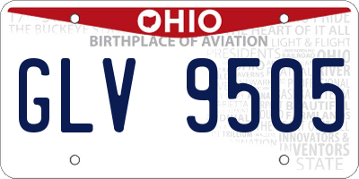 OH license plate GLV9505