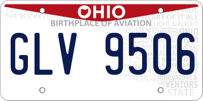 OH license plate GLV9506