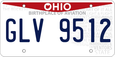 OH license plate GLV9512