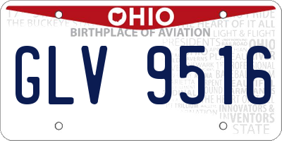 OH license plate GLV9516