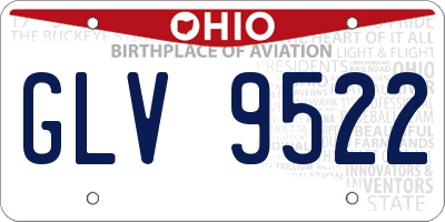 OH license plate GLV9522
