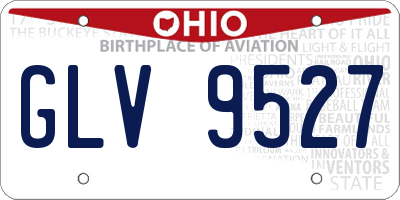OH license plate GLV9527