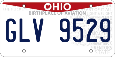 OH license plate GLV9529
