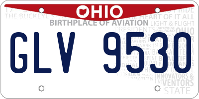 OH license plate GLV9530